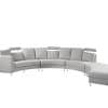 ROSSINI Light Grey Fabric Sectional Sofa