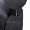 Dark Grey Fabric Circular Sectional Sofa