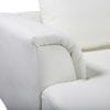 OLLON Cream White Leather Sectional Sofa