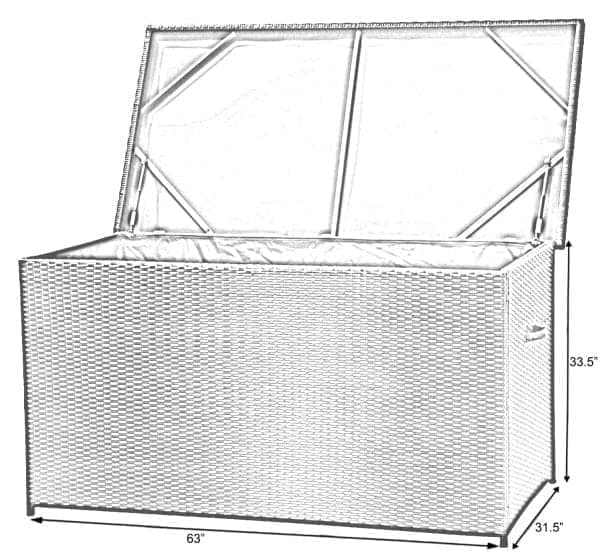 Wicker Cushion Storage Box