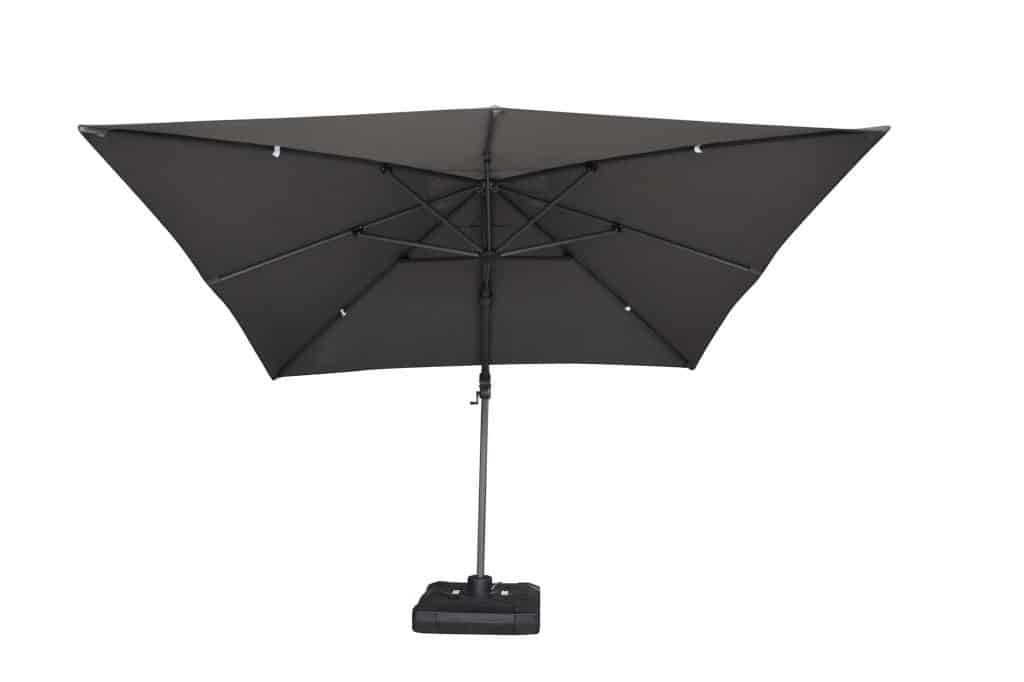Sabia Cantilever Umbrella Grey With Wheels Velago Patio Furniture