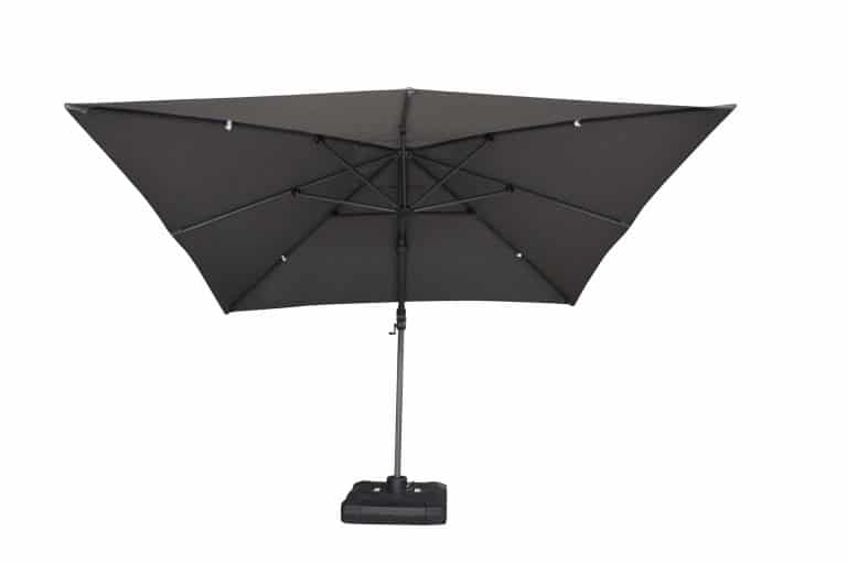 Sabia Cantilever Umbrella Grey With Wheels Velago Patio Furniture