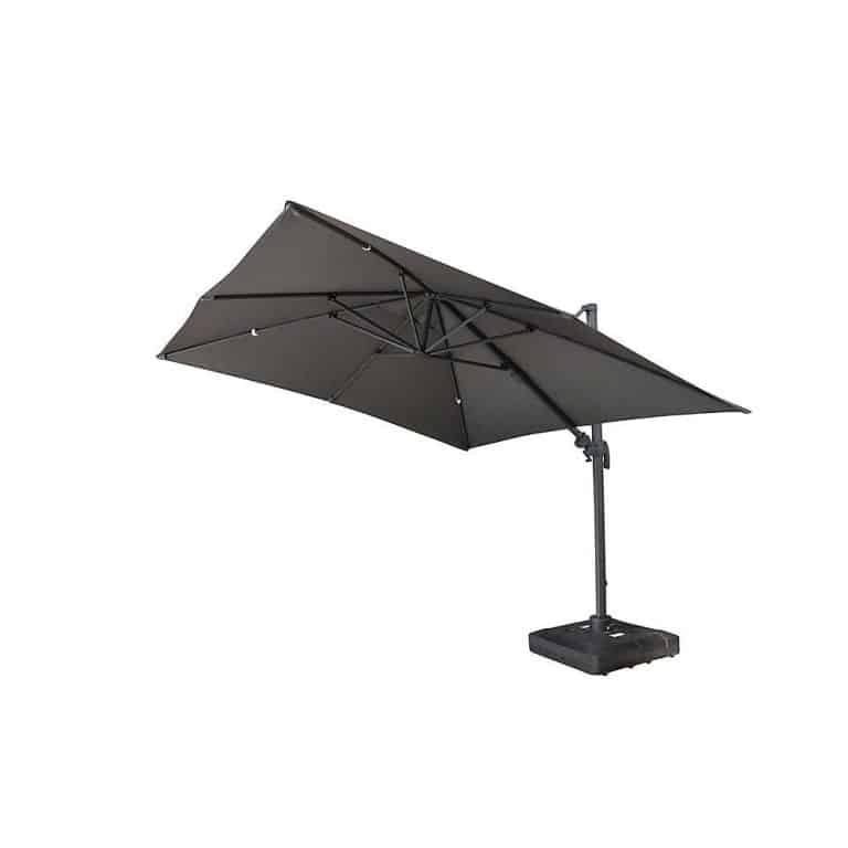Sabia Cantilever Umbrella Grey With Wheels Velago Patio Furniture